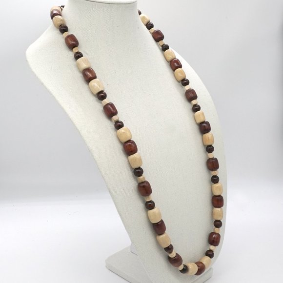 Necklace with all wood beads. - Picture 2 of 2